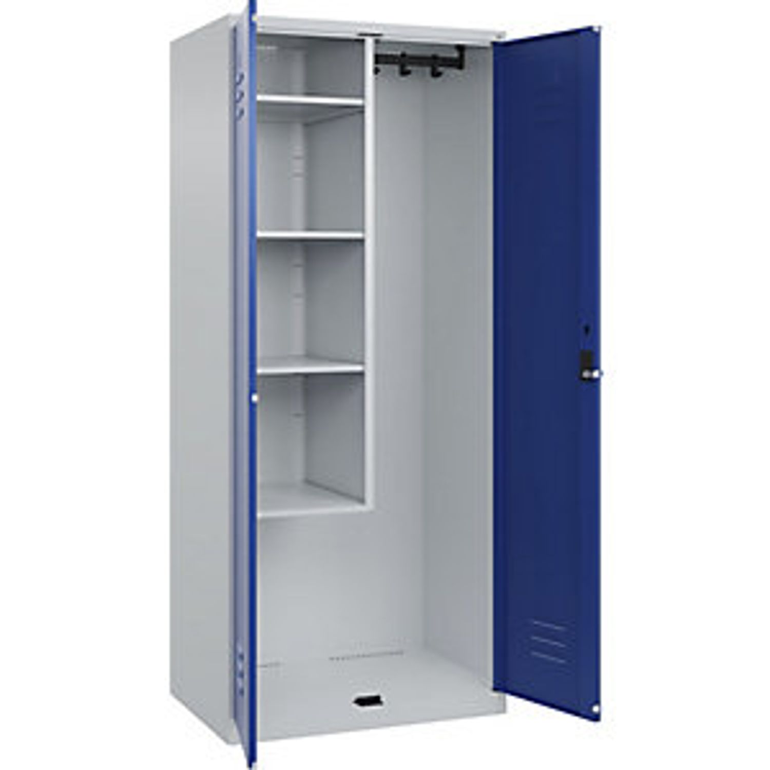 EUROKRAFTpro Classic Plus Clothes Locker 2 Compartments Light Grey/reseda Green