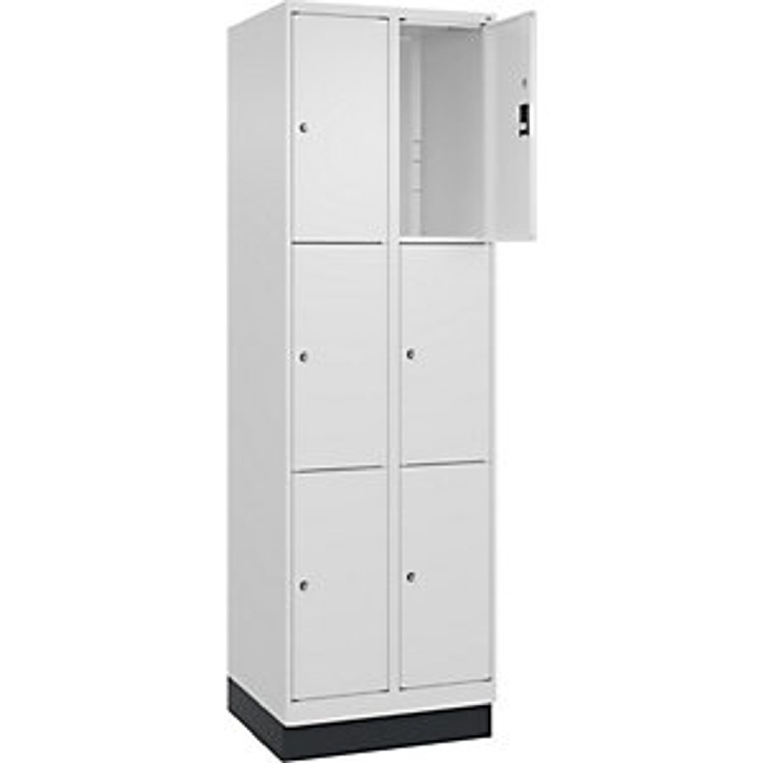 EUROKRAFTpro Evolo Plus Bench Seat Z Locker 3 Compartments Light Grey/light Blue