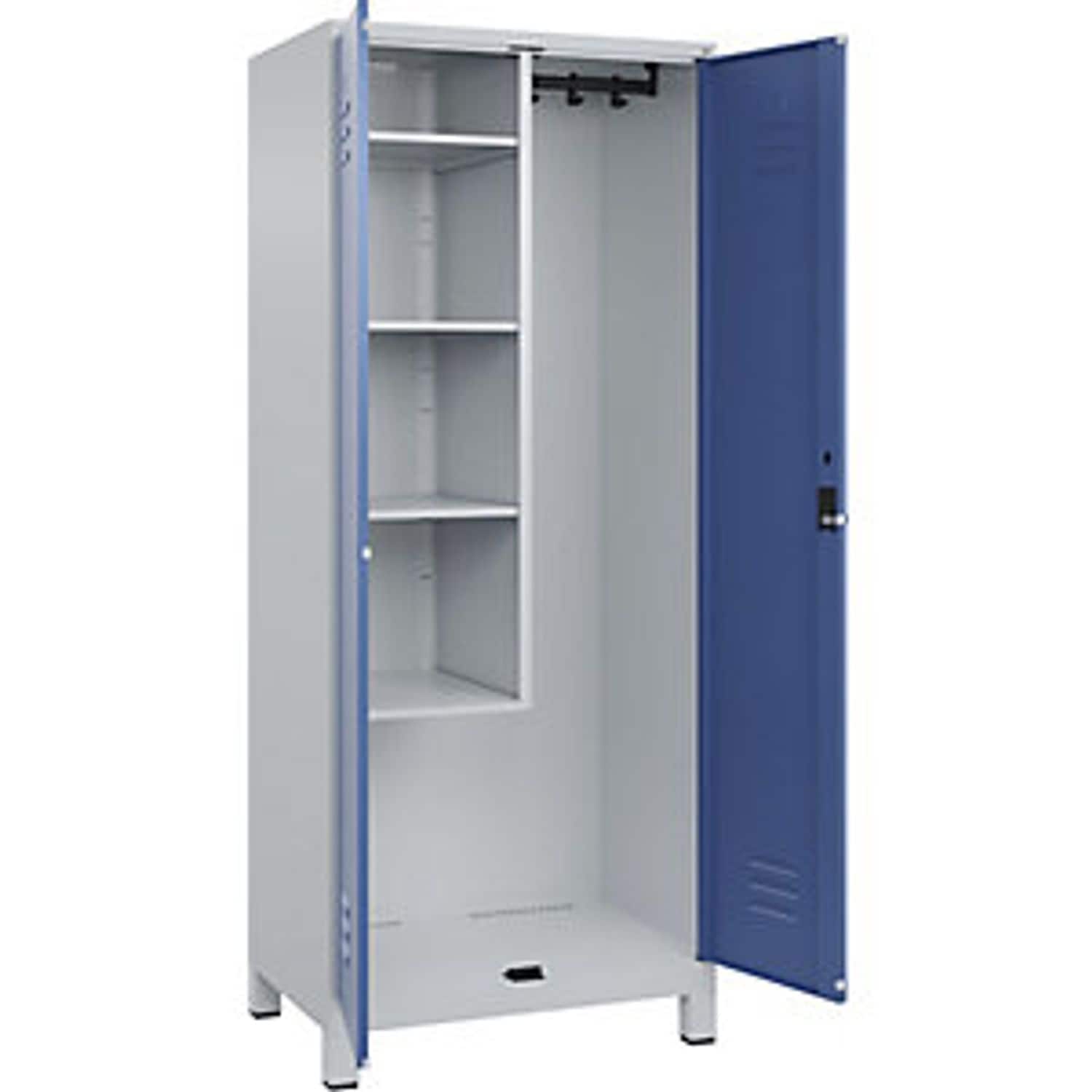 EUROKRAFTpro Classic Plus Bench Seat Double Deck Clothes Locker 2 Compartments L