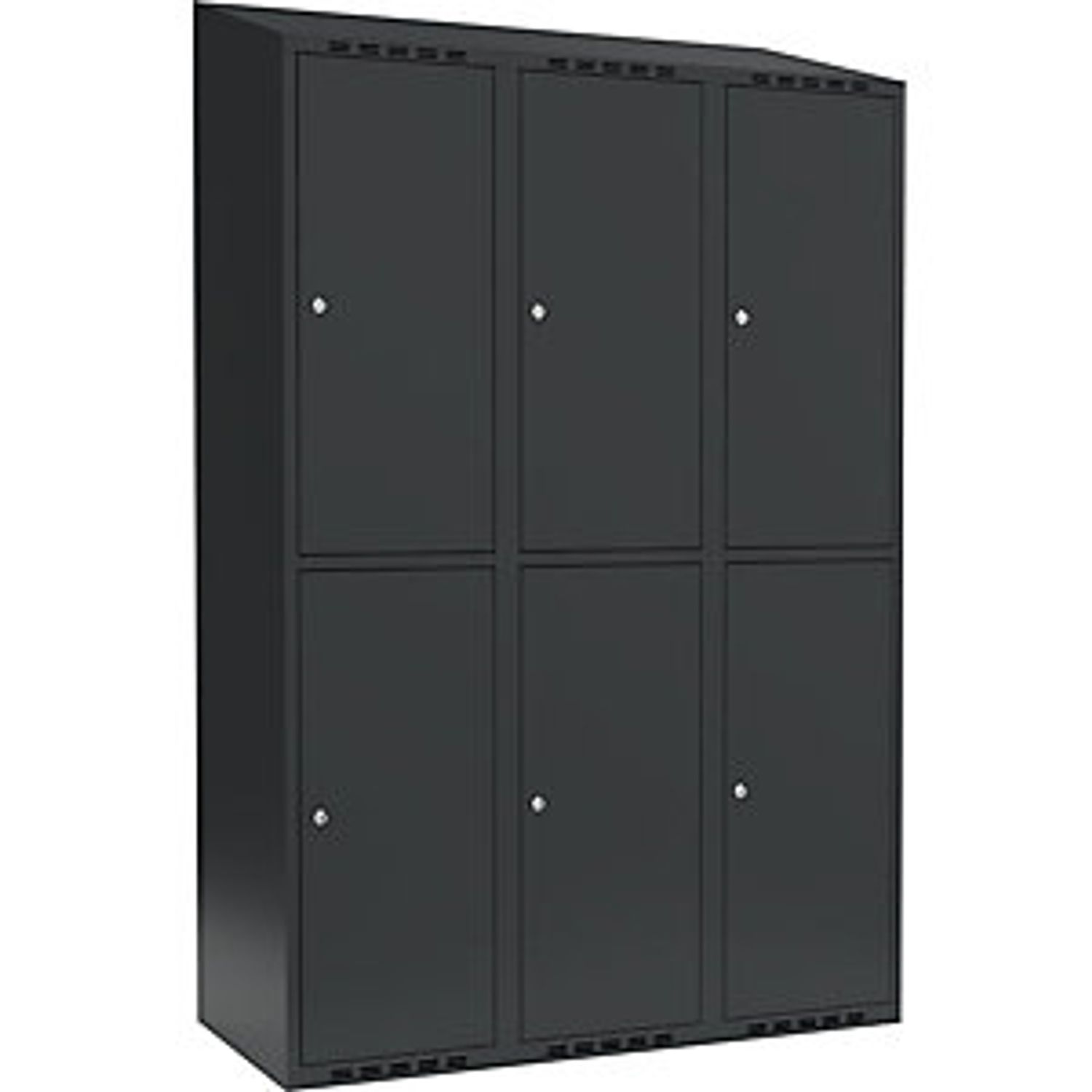 EUROKRAFTpro Fydor Locker 3 Compartments Grey/birch W 1200mm 3 Compartments Flat