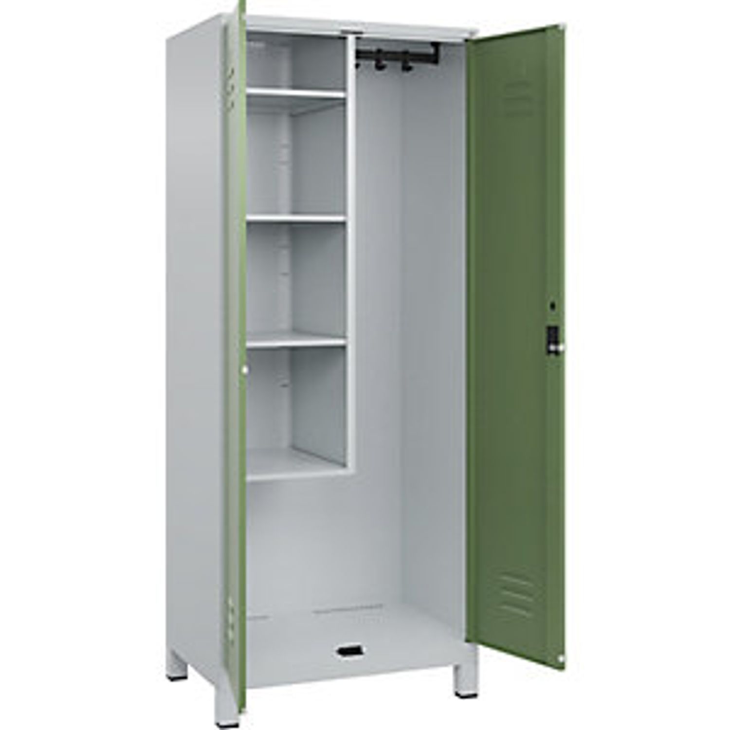EUROKRAFTpro Classic Plus 3-fold Compartment Locker 3 Compartments Light Grey/re