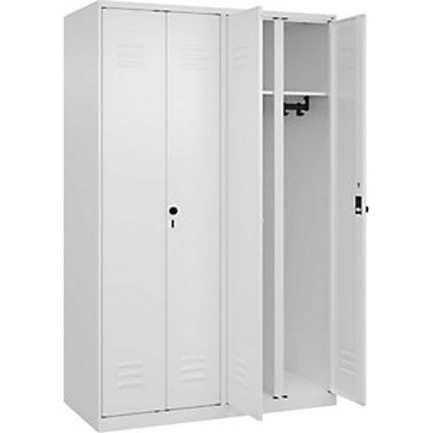 EUROKRAFTpro Classic Plus 5-fold Compartment Locker 2 Compartments Light Grey/gr