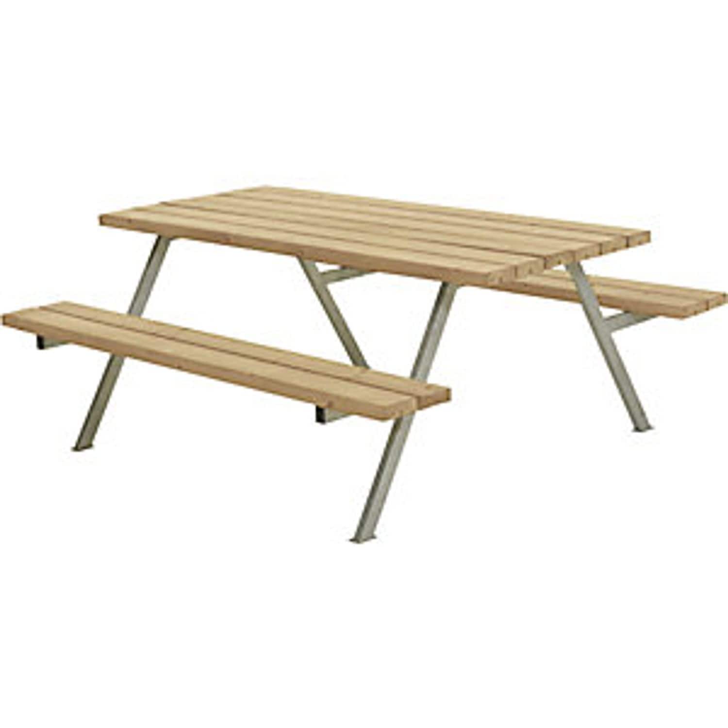 EUROKRAFTpro Picnic Bench without Back Rest for 6 Persons Length 1770mm Brown
