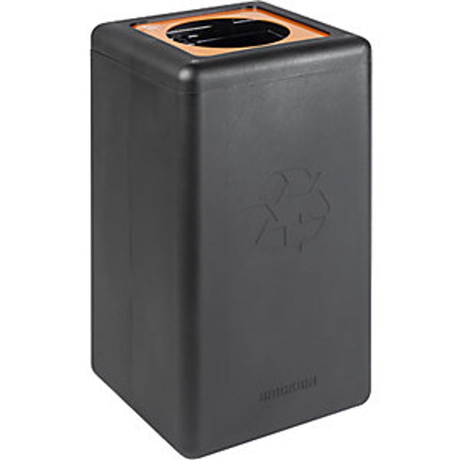 EUROKRAFTpro BrickBin Recyclable Waste Collector Capacity 65 L Black Orange Lid