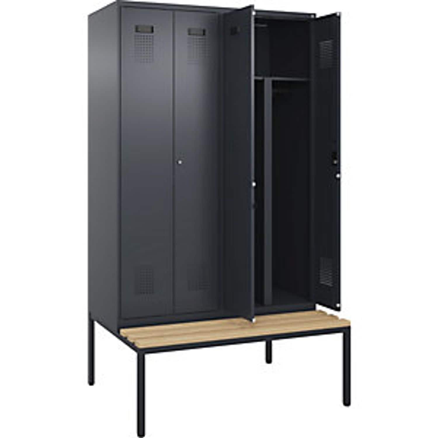EUROKRAFTpro Evolo Plus Clean and Dirty Clothes Locker Narrow 2 Compartments 809