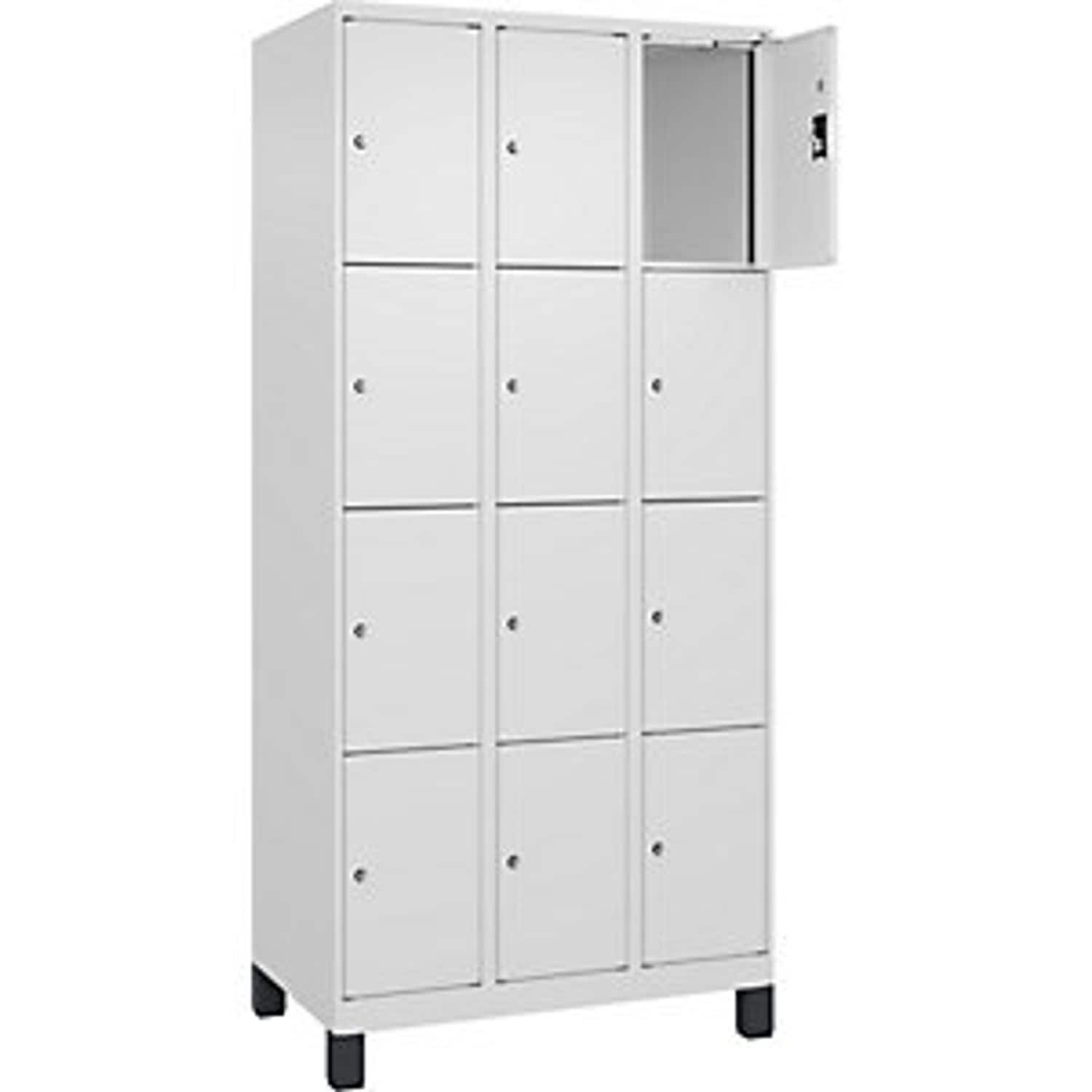 EUROKRAFTpro Classic Plus Clean and Dirty Clothes Locker 1 Compartment Grey HxW