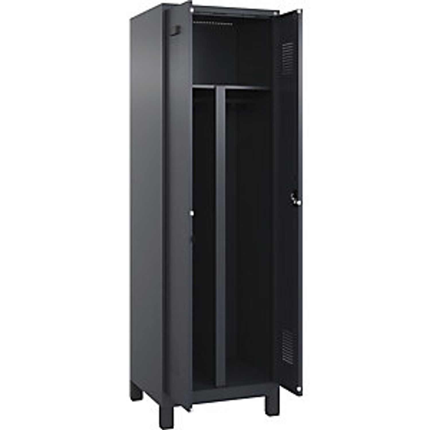 EUROKRAFTpro Fydor 4-fold Compartment Locker 2 Compartments Grey W 600mm 2 Compa