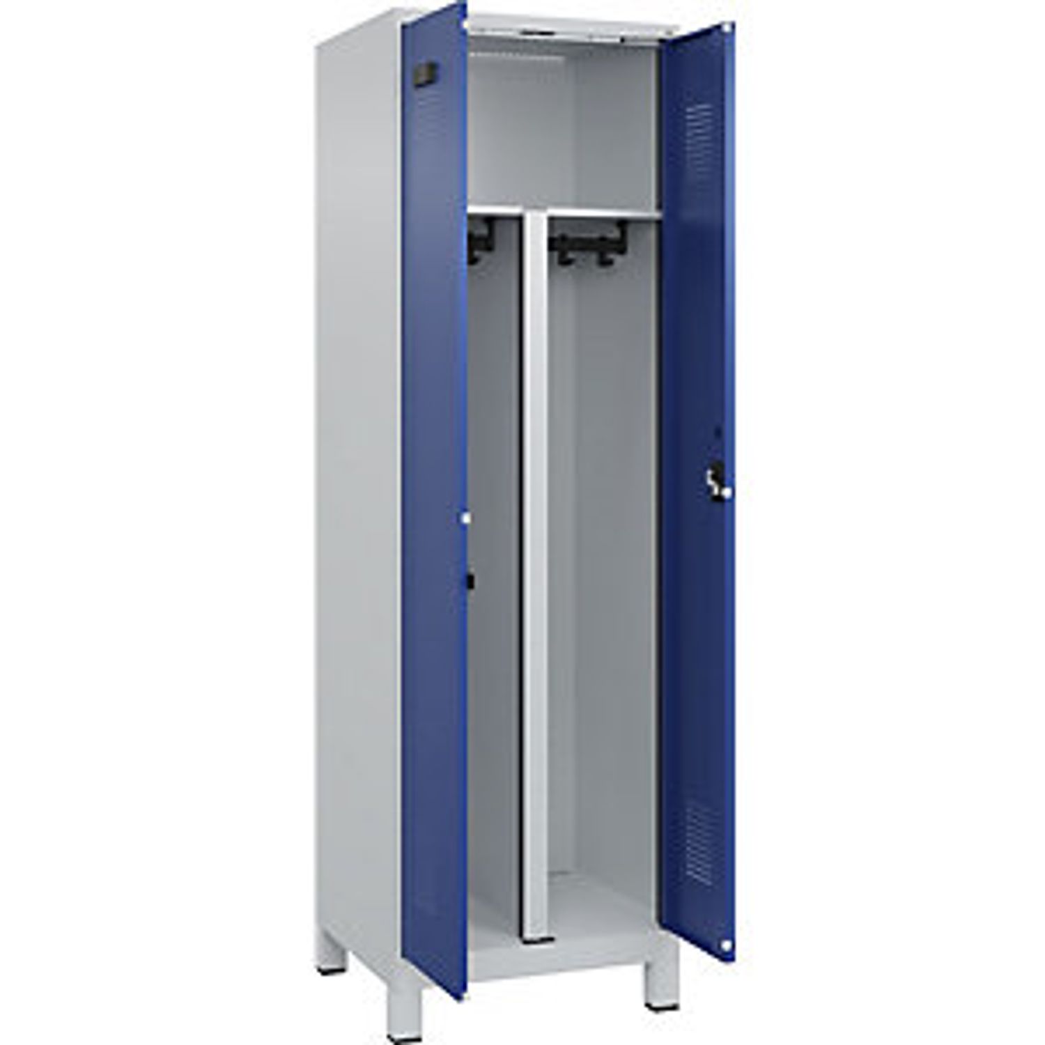 EUROKRAFTpro Evolo Plus Clean and Dirty Bench Seat Clothes Locker 4 Compartments