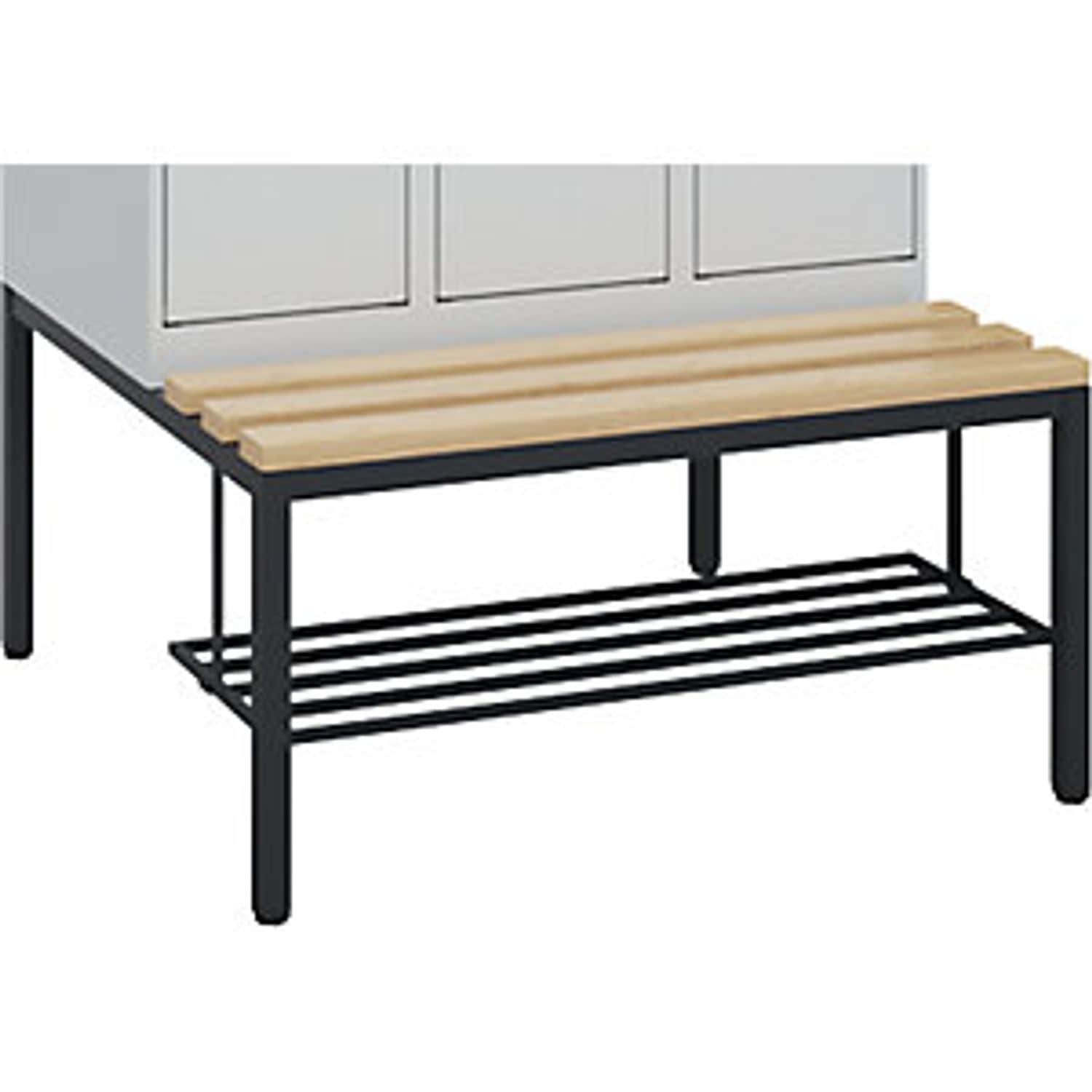 EUROKRAFTpro Classic Plus Clean and Dirty Bench Seat Clothes Locker 1 Compartmen