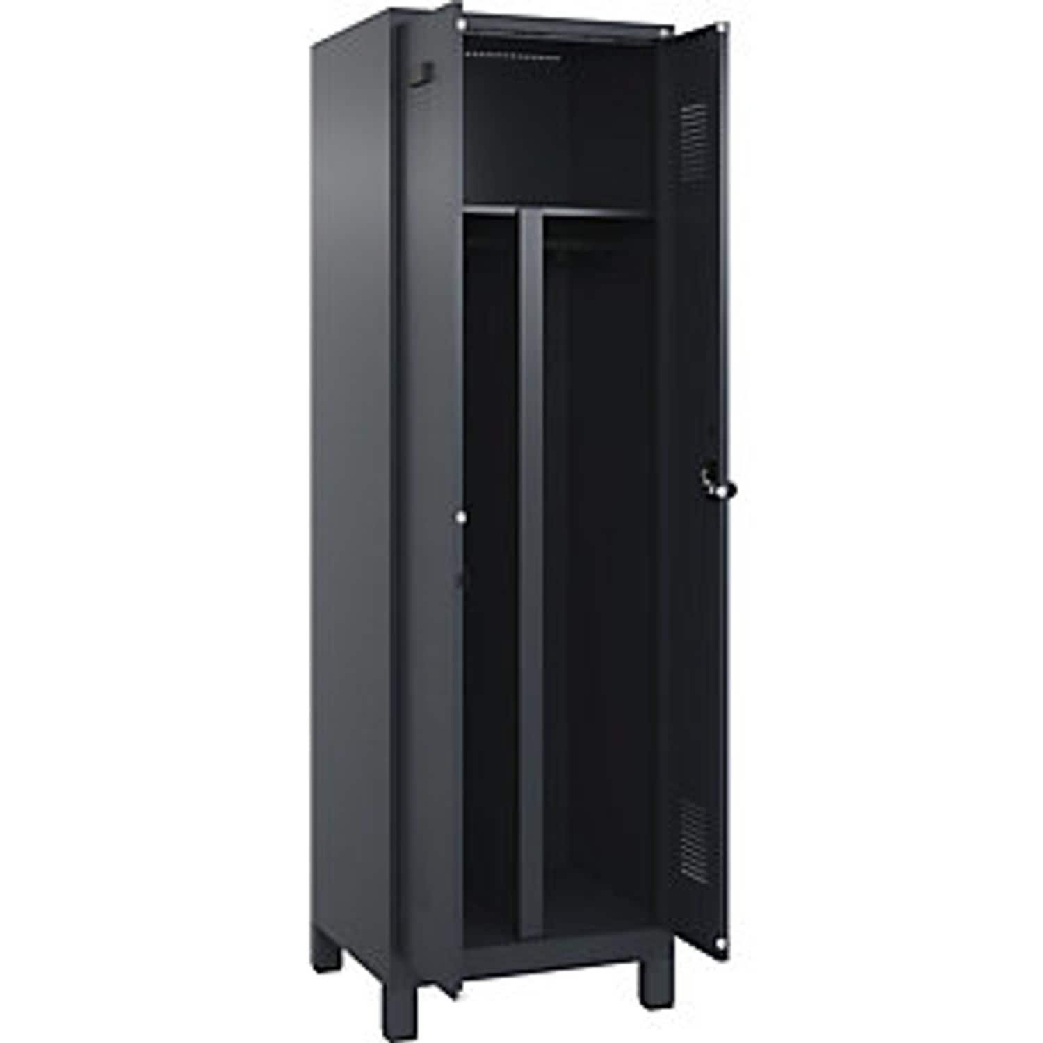 EUROKRAFTpro Evolo Plus Clean and Dirty Bench Seat Clothes Locker 4 Compartments