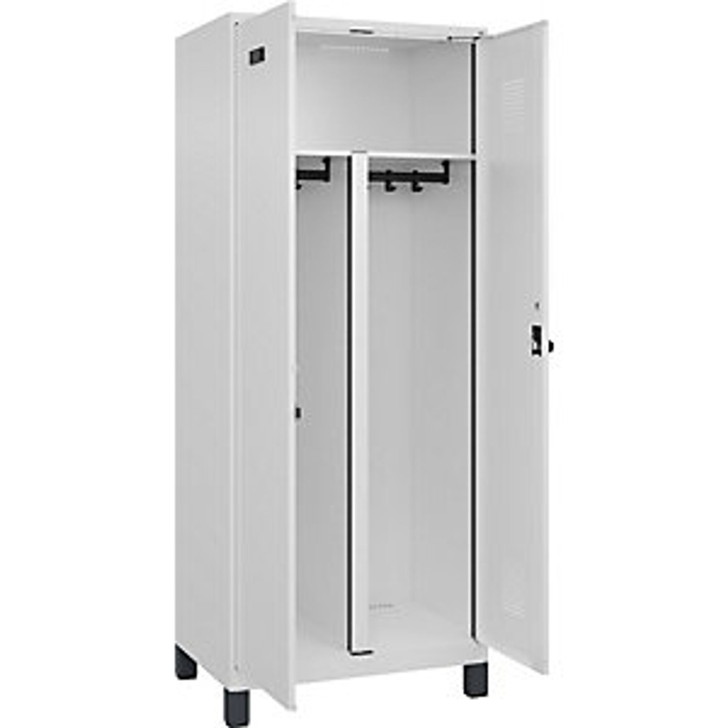 EUROKRAFTpro Evolo Plus Clean and Dirty Bench Seat Clothes Locker 2 Compartments