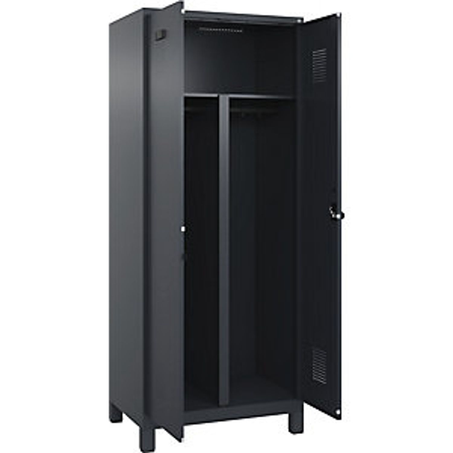 EUROKRAFTpro Evolo Plus Clean and Dirty Bench Seat Clothes Locker 2 Compartments
