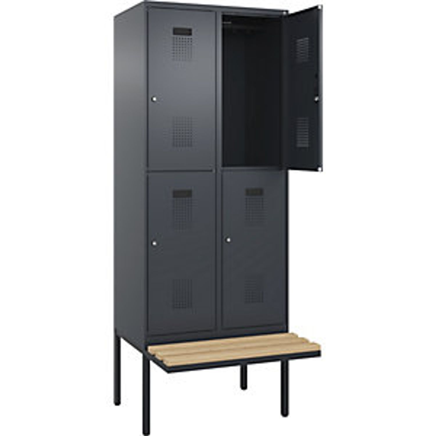 EUROKRAFTpro Evolo Plus Bench Seat Locker 3 Compartments White 808288 810106