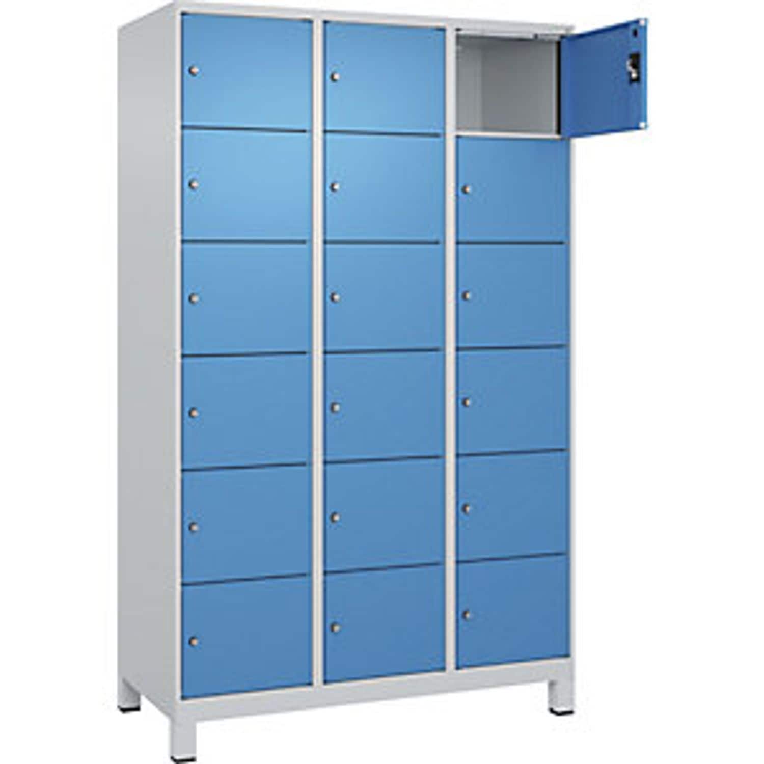 EUROKRAFTpro Classic Plus Clean and Dirty Clothes Locker Narrow 2 Compartments 7