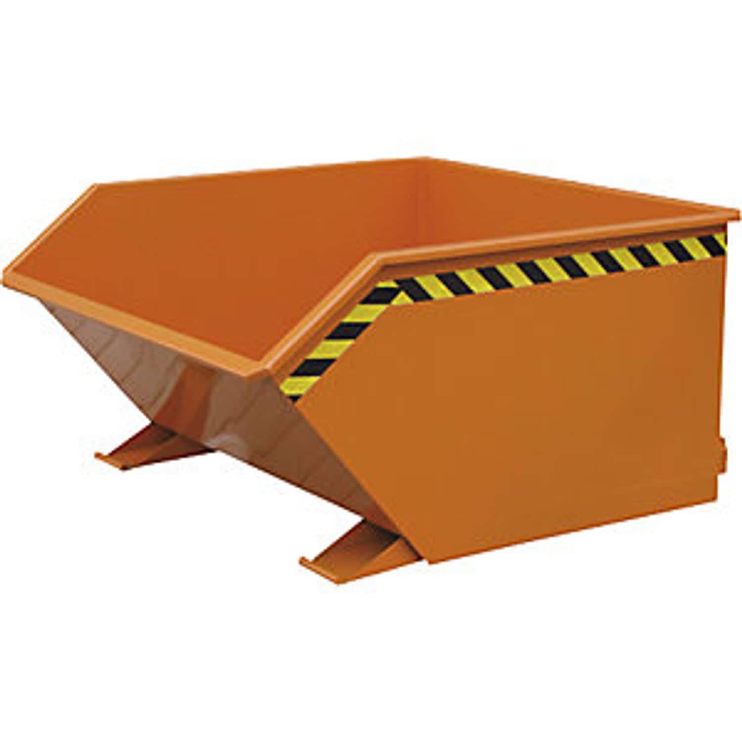 EUROKRAFTpro Tilting Skip with A Low Overall Height Capacity 750 L Pure Orange