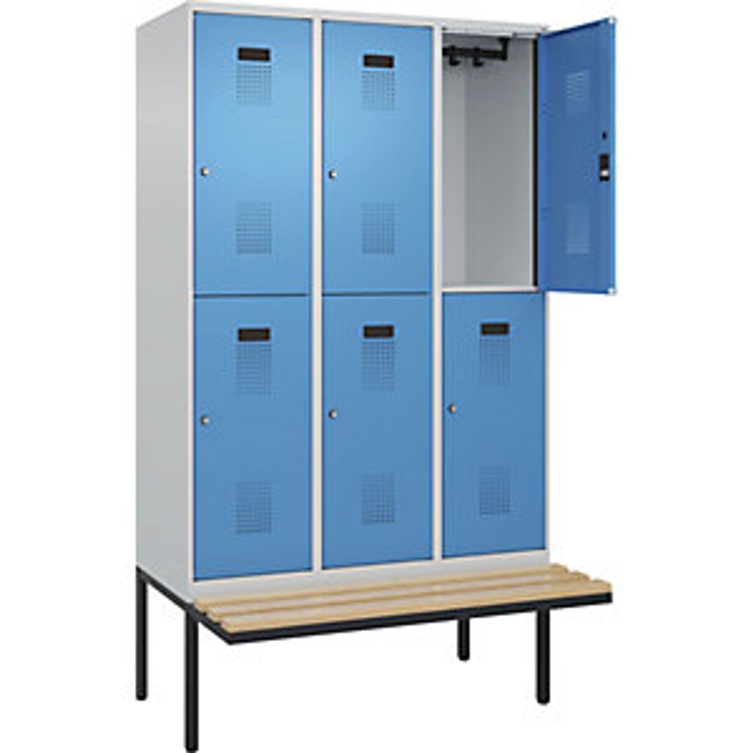 EUROKRAFTpro Evolo Plus Bench Seat Locker 3 Compartments White 807659 811207