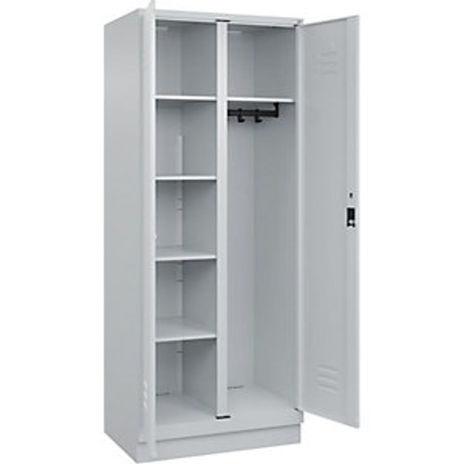 EUROKRAFTpro Classic Plus 4-fold Compartment Locker 3 Compartments Light Grey/gr