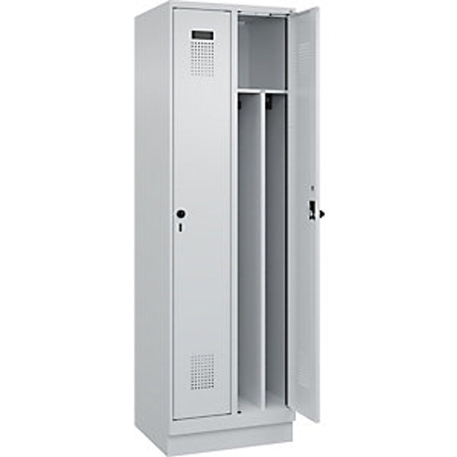 EUROKRAFTpro Fydor Z Locker 2 Compartments Light Grey/brilliant Blue 793394 8077