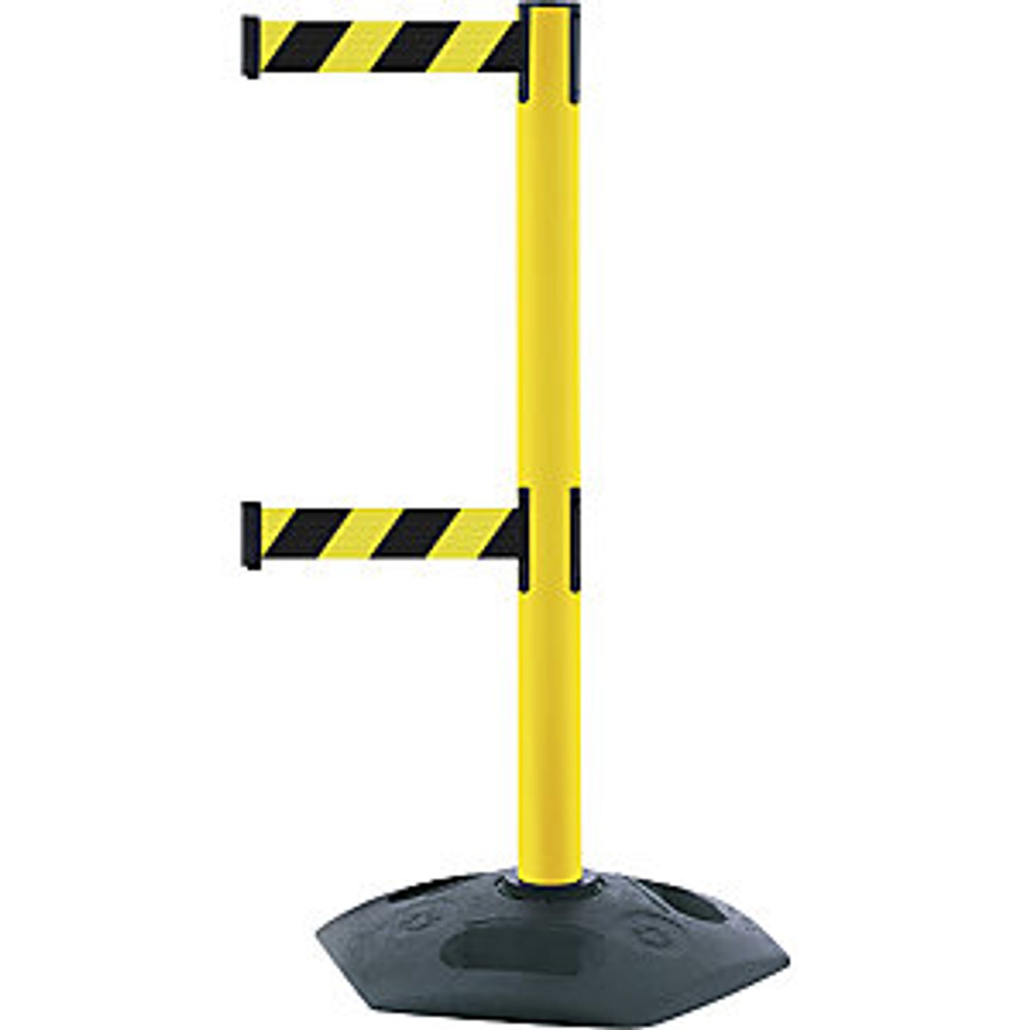 EUROKRAFTpro Heavy Duty Dualline Belt Barrier Post Belt Extends to 3650mm Post Y