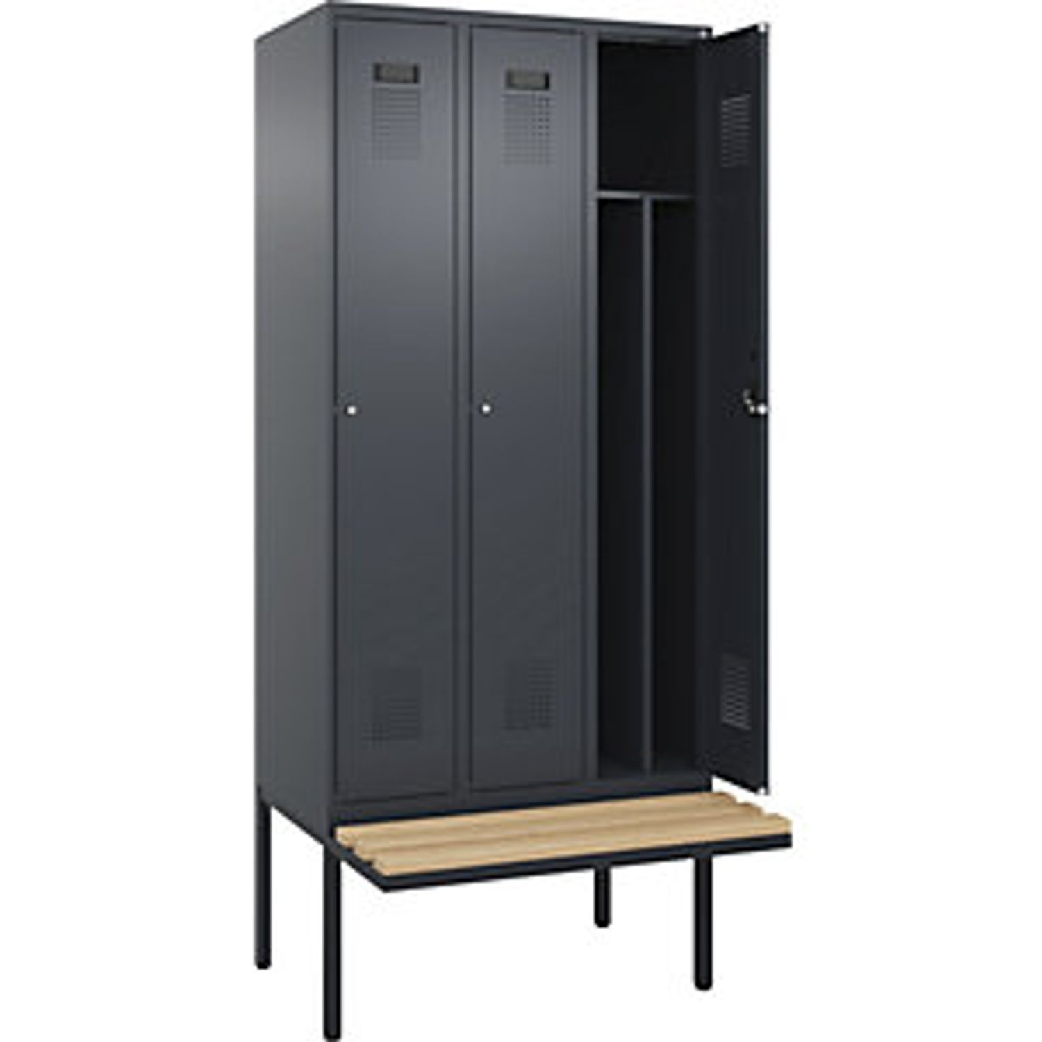 EUROKRAFTpro Evolo Plus Clean and Dirty Clothes Locker Narrow 2 Compartments 809