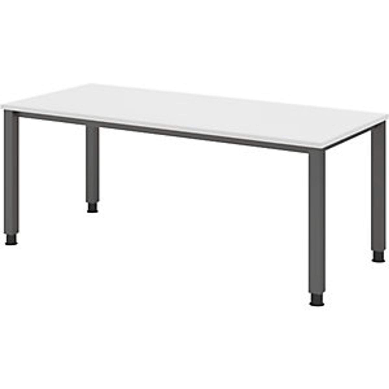EUROKRAFTpro Desk 4-legged Frame Width 1800mm Graphite/white