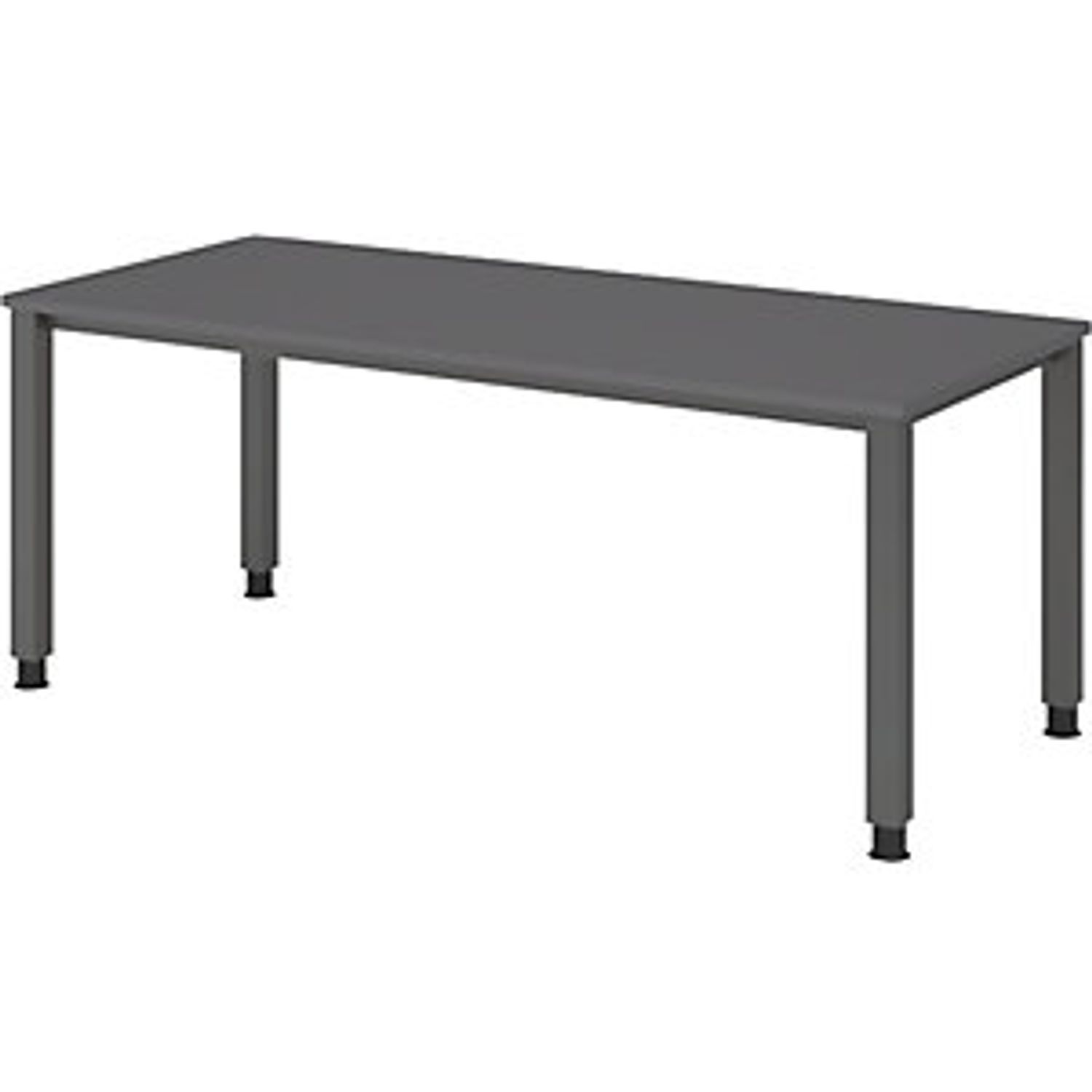 EUROKRAFTpro Desk 4-legged Frame Width 1800mm Graphite/graphite