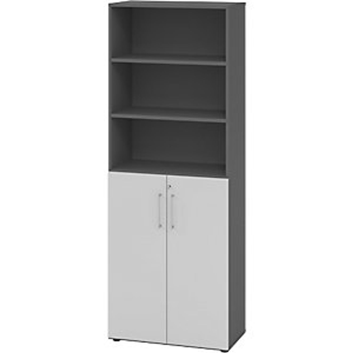 EUROKRAFTpro Office Cupboard/shelf Unit 5 Shelves 6 File Heights (3 of Which Are