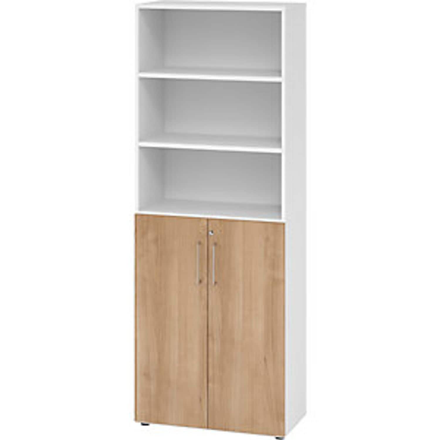 EUROKRAFTpro Office Cupboard/shelf Unit 5 Shelves 6 File Heights (3 of Which Are