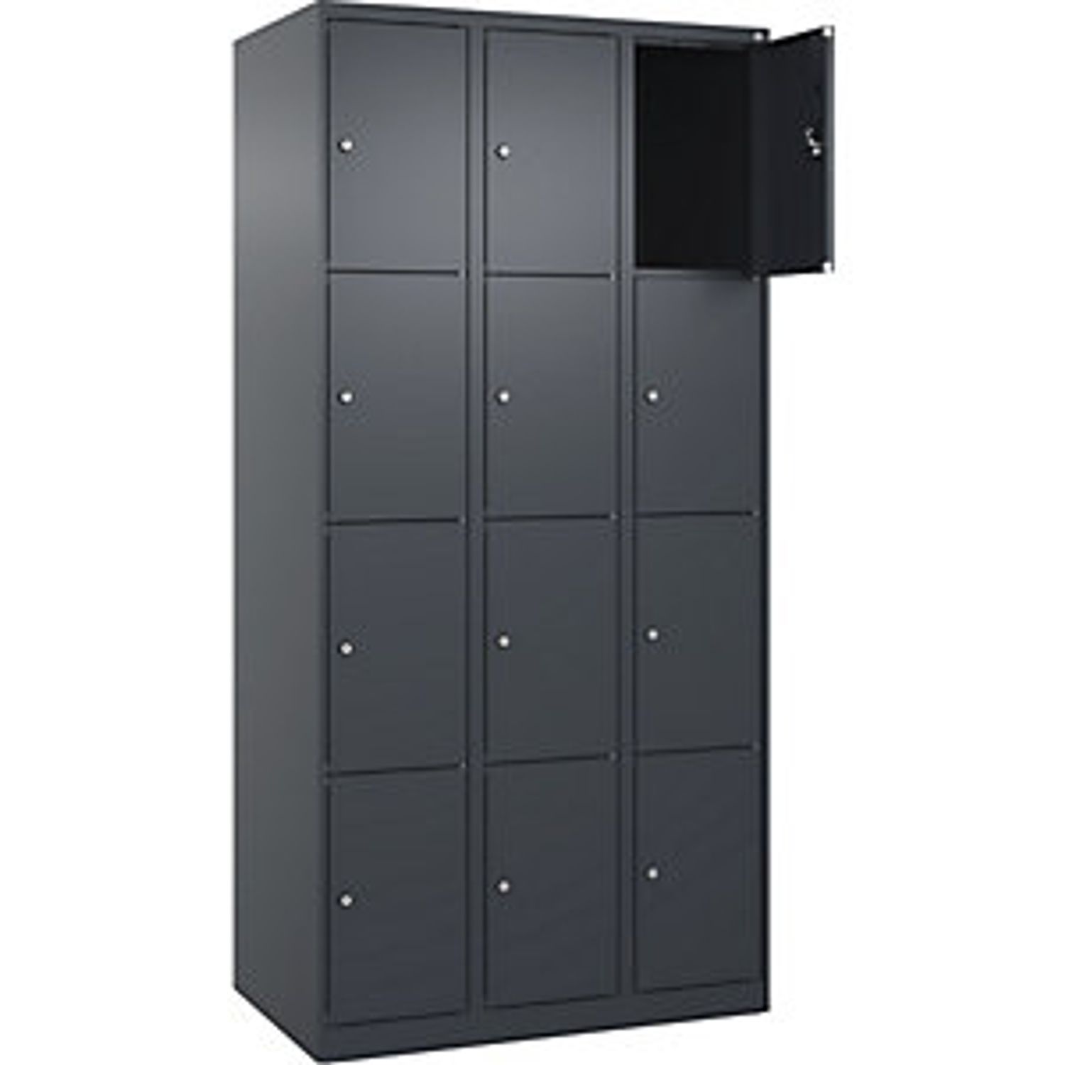 EUROKRAFTpro Classic Plus Clean and Dirty Clothes Locker Narrow 3 Compartments 7