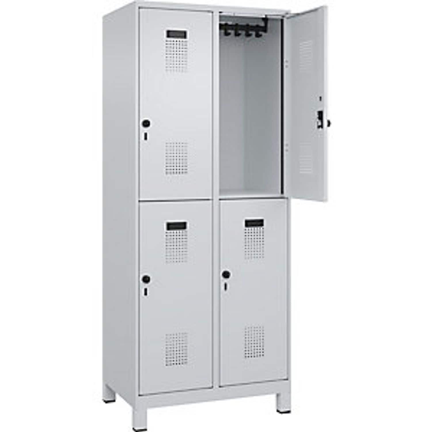 EUROKRAFTpro Evolo Plus Bench Seat Locker 2 Compartments White 808142 807811