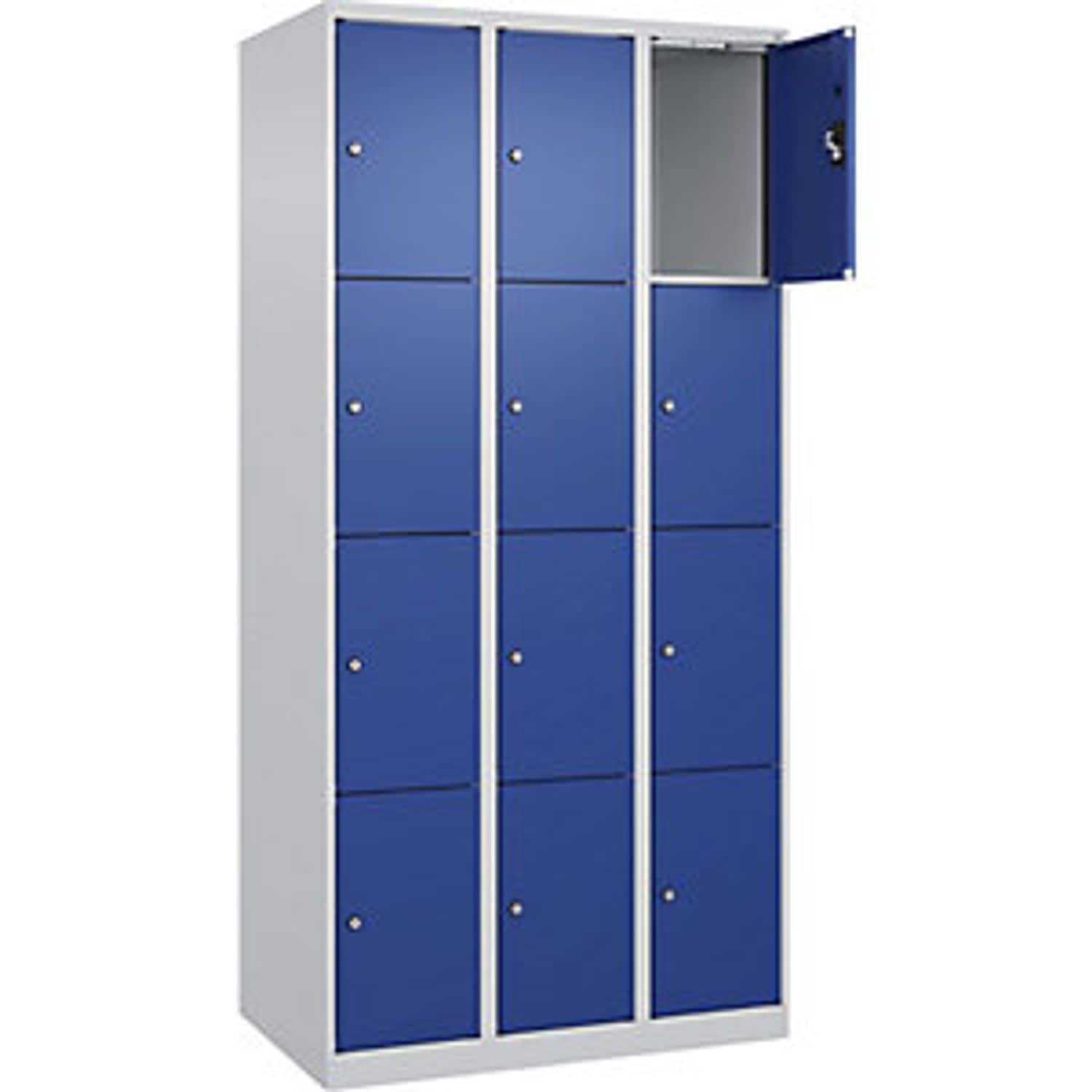 EUROKRAFTpro Classic Plus Bench Seat Double Deck Clothes Locker 2 Compartments L