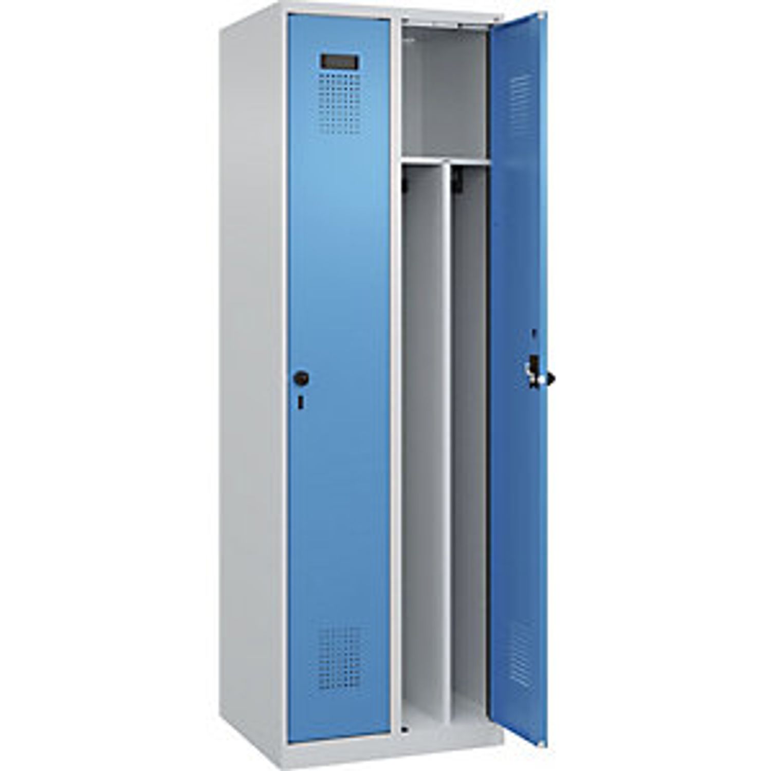 EUROKRAFTpro Fydor 4-fold Compartment Locker 2 Compartments Light Grey/grey 7941