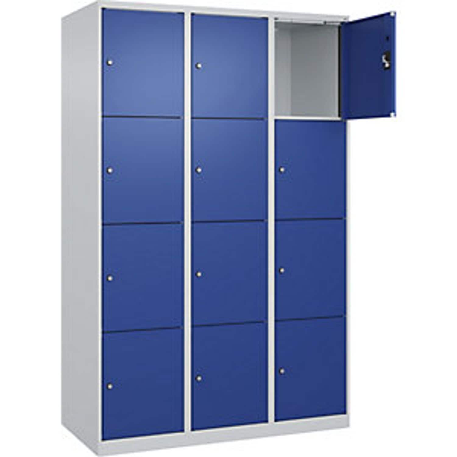 EUROKRAFTpro Classic Plus Z Locker 2 Compartments Grey W 600mm with Base Plinth