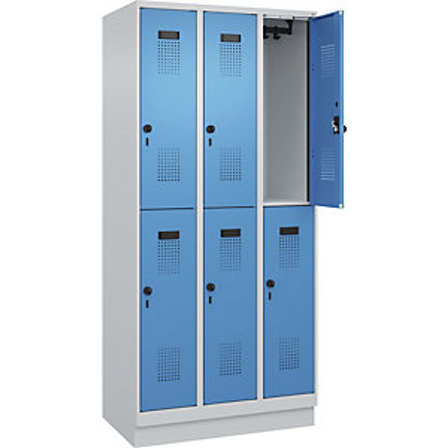 EUROKRAFTpro Fydor 5-fold Compartment Locker 4 Compartments Blue Grey/light Grey