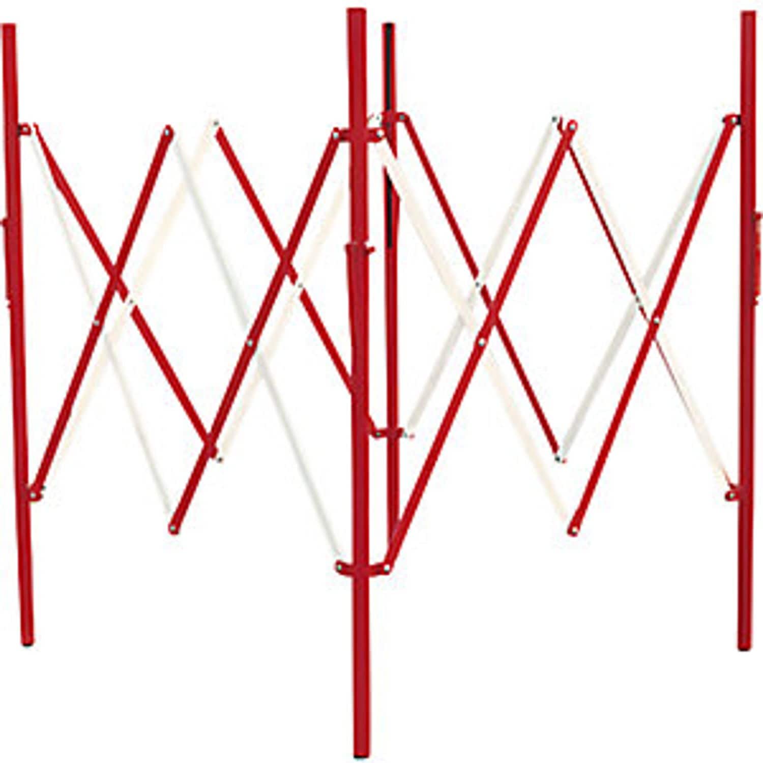EUROKRAFTpro Manhole Barrier Extendable LxW 1000 x 1000mm Pack of 4 Red/white