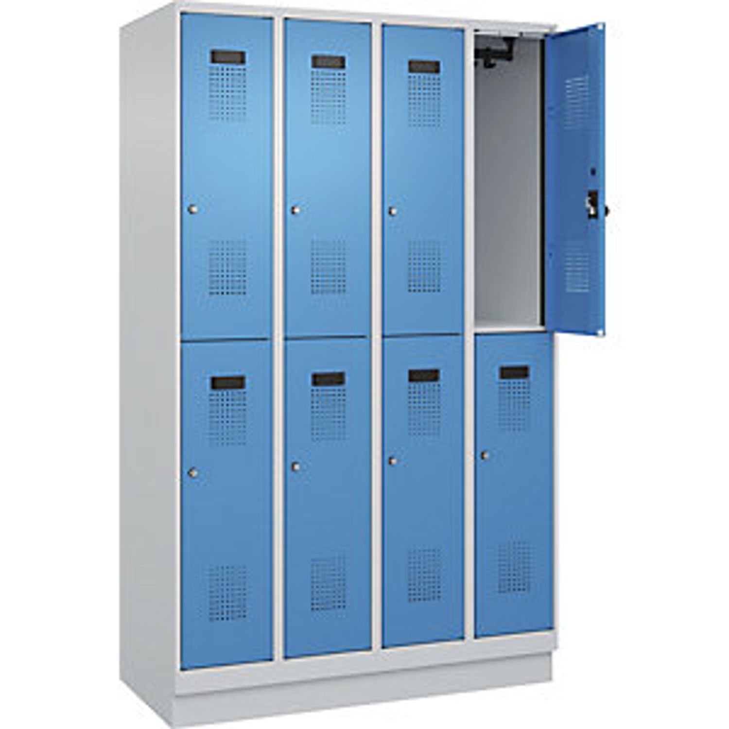 EUROKRAFTpro Evolo Plus Clean and Dirty Bench Seat Clothes Locker 4 Compartments