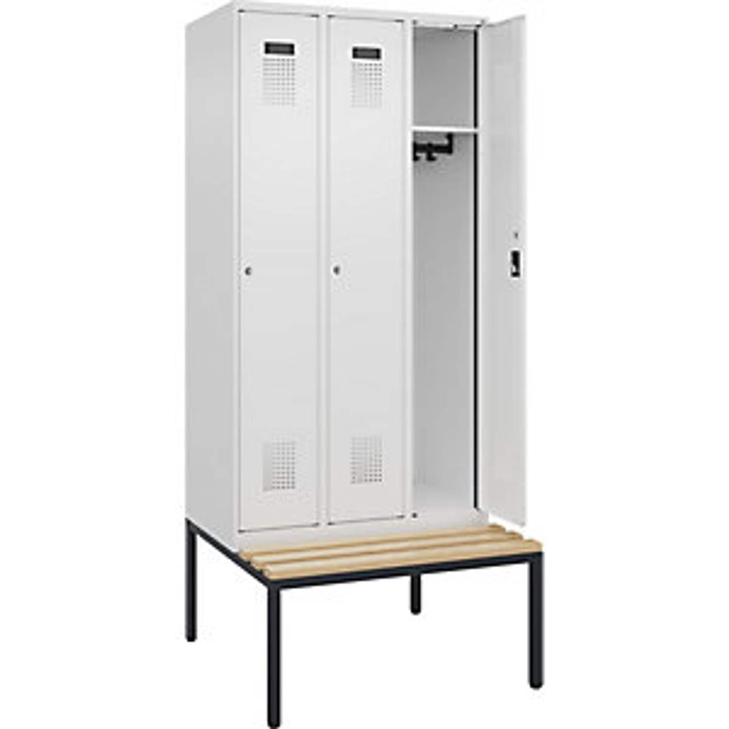 EUROKRAFTpro Evolo Plus Clean and Dirty Bench Seat Clothes Locker Narrow 2 Compa