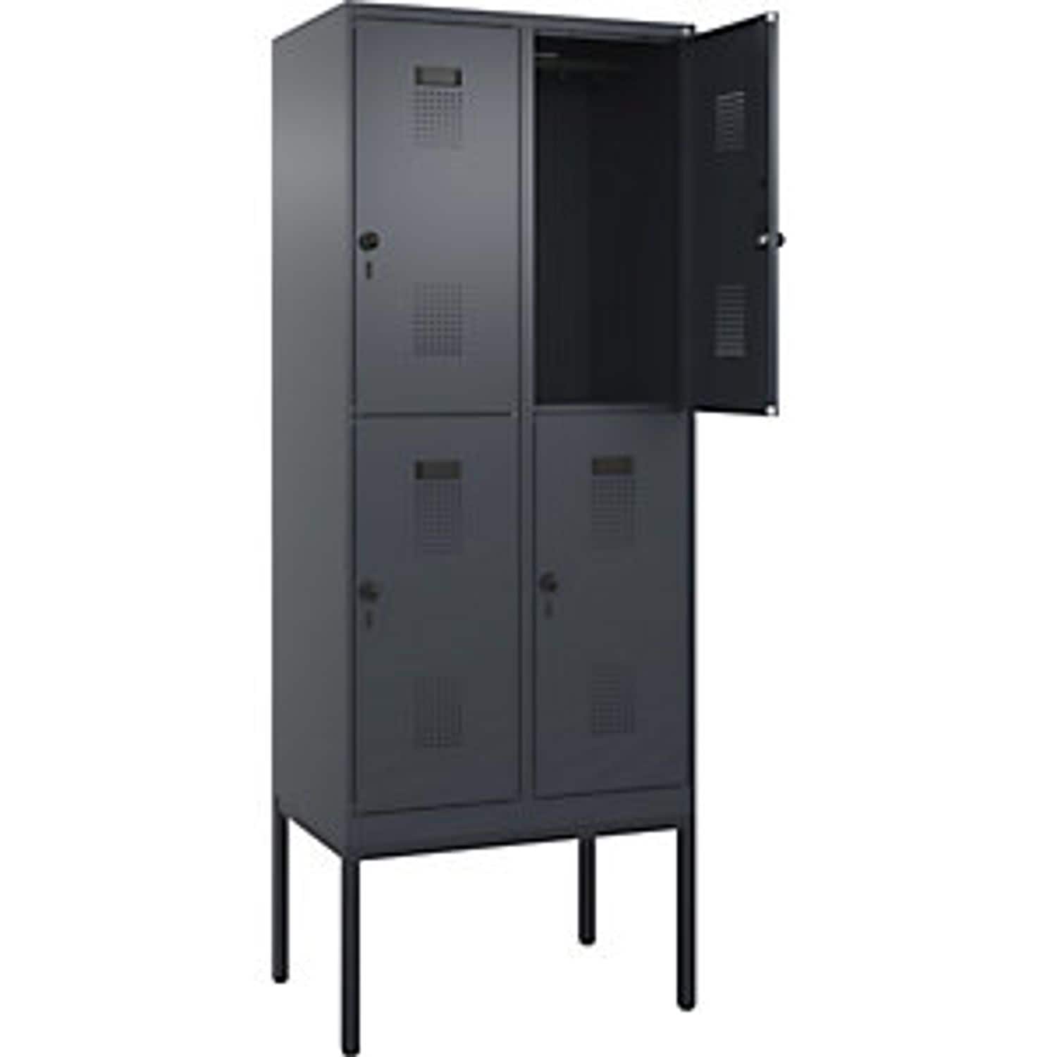 EUROKRAFTpro Fydor 5-fold Compartment Locker 3 Compartments Grey 793789 793977