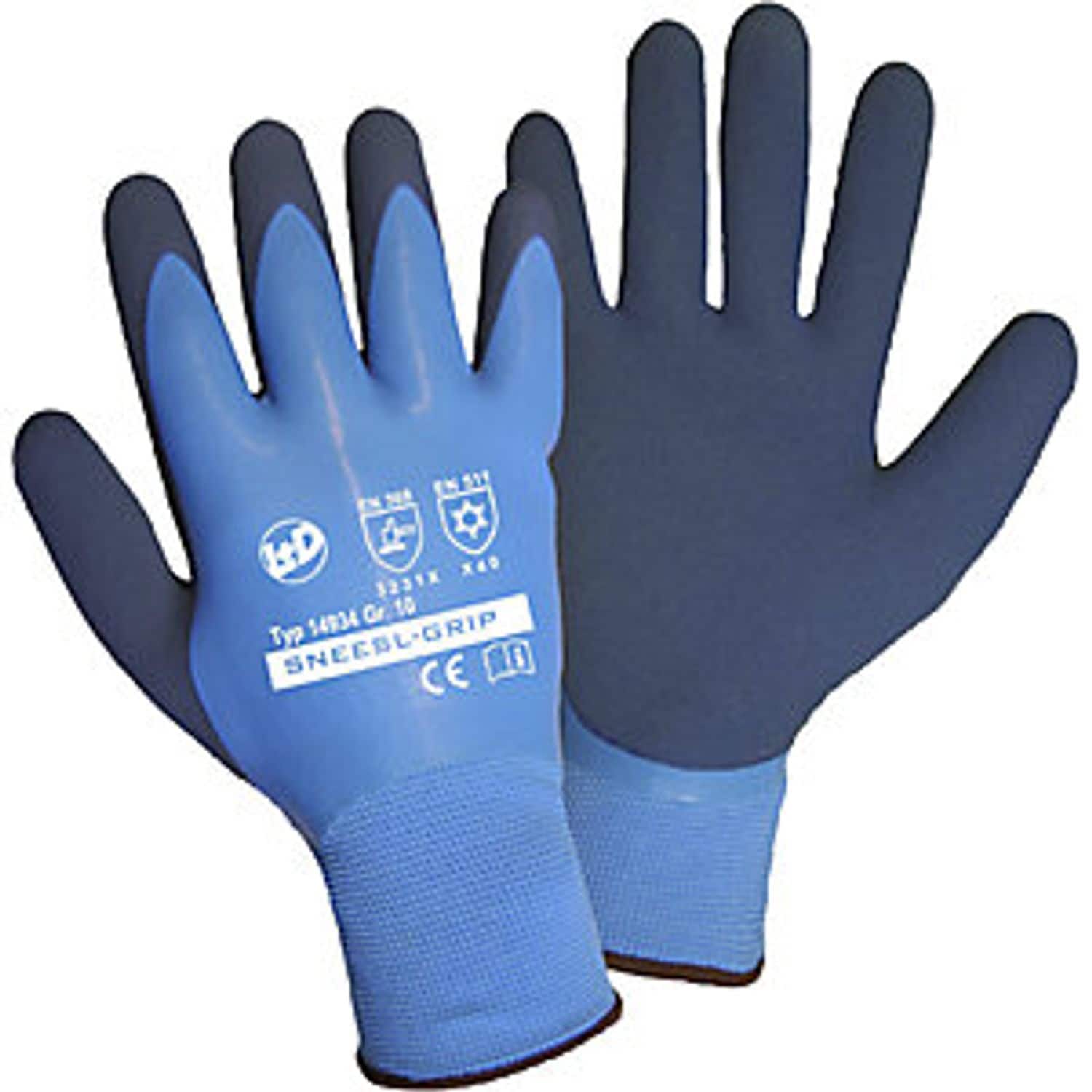 EUROKRAFTpro Sneesl-grip Winter Gloves Blue Pack of 12 Pairs Size 11 (xxl)