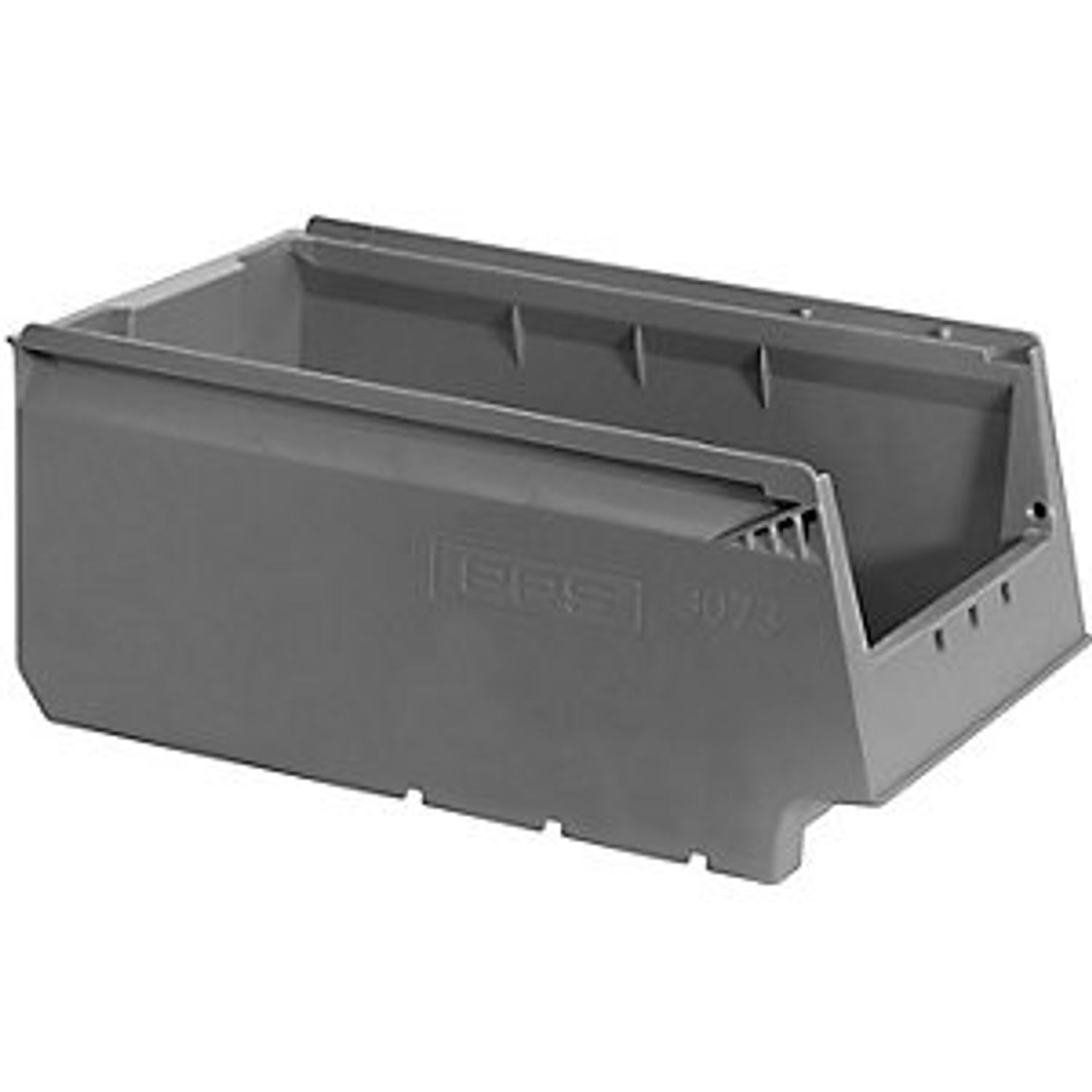EUROKRAFTpro Shelf Bin Made From Recycled PP LxWxH 350 x 206 x 150mm Grey Pack o