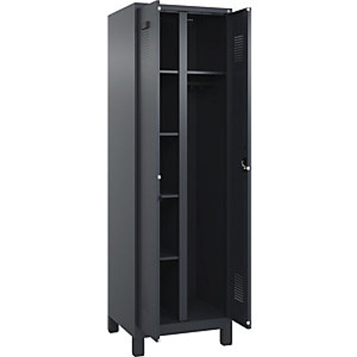 EUROKRAFTpro Classic Plus Clean and Dirty Bench Seat Clothes Locker Narrow 2 Com