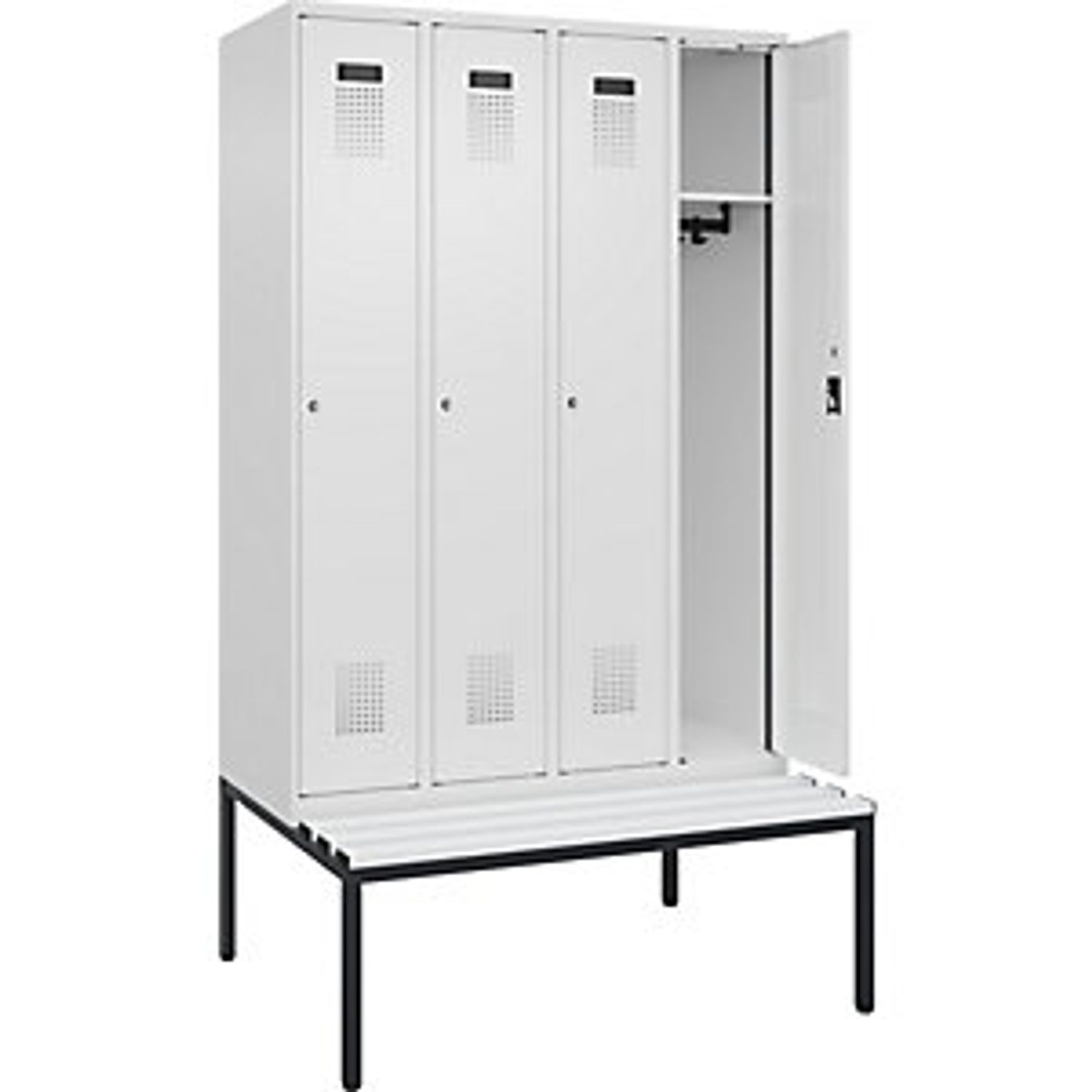 EUROKRAFTpro Evolo Plus Clean and Dirty Bench Seat Clothes Locker Narrow 3 Compa