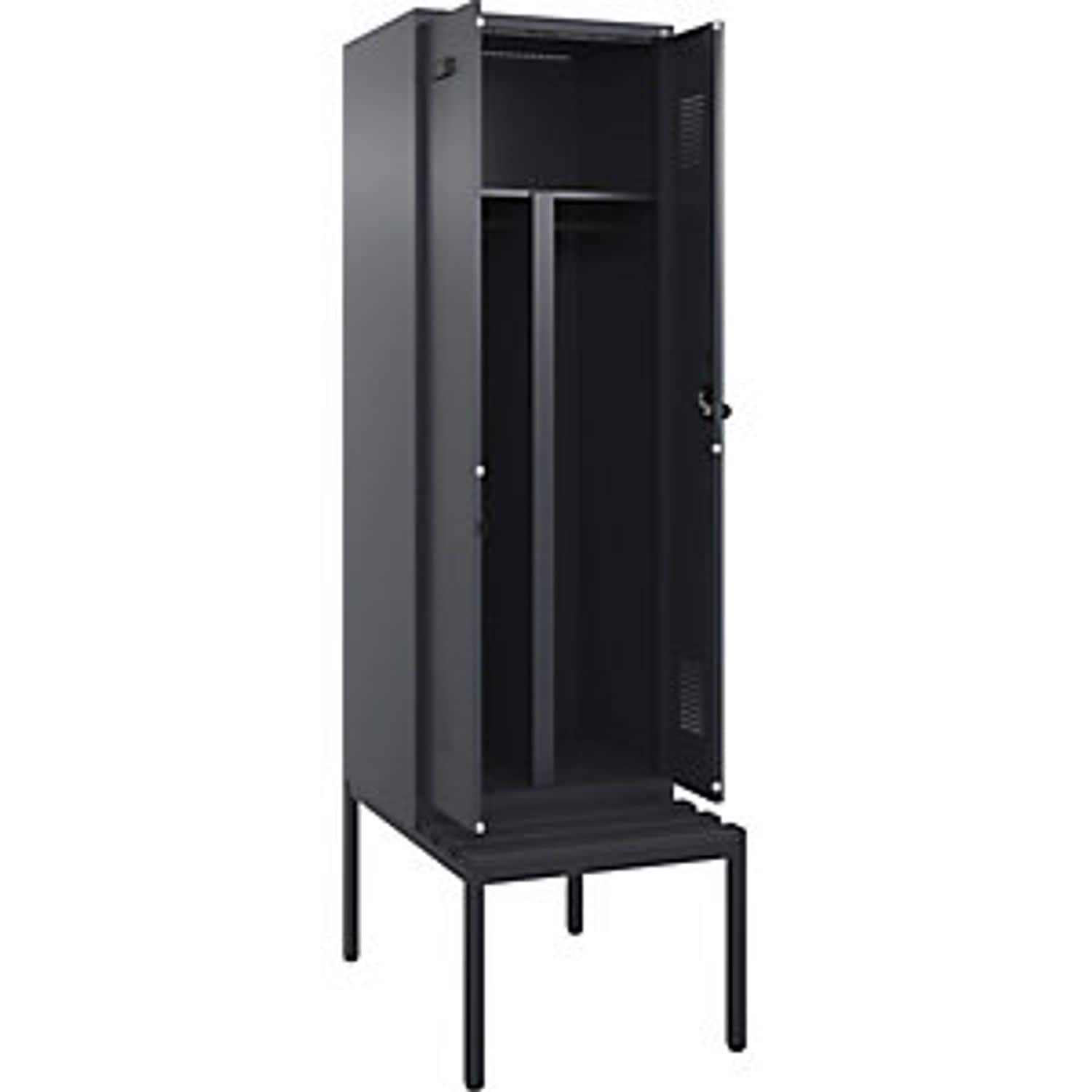 EUROKRAFTpro Evolo Plus Locker 2 Compartments Traffic White W 600mm with Floor G