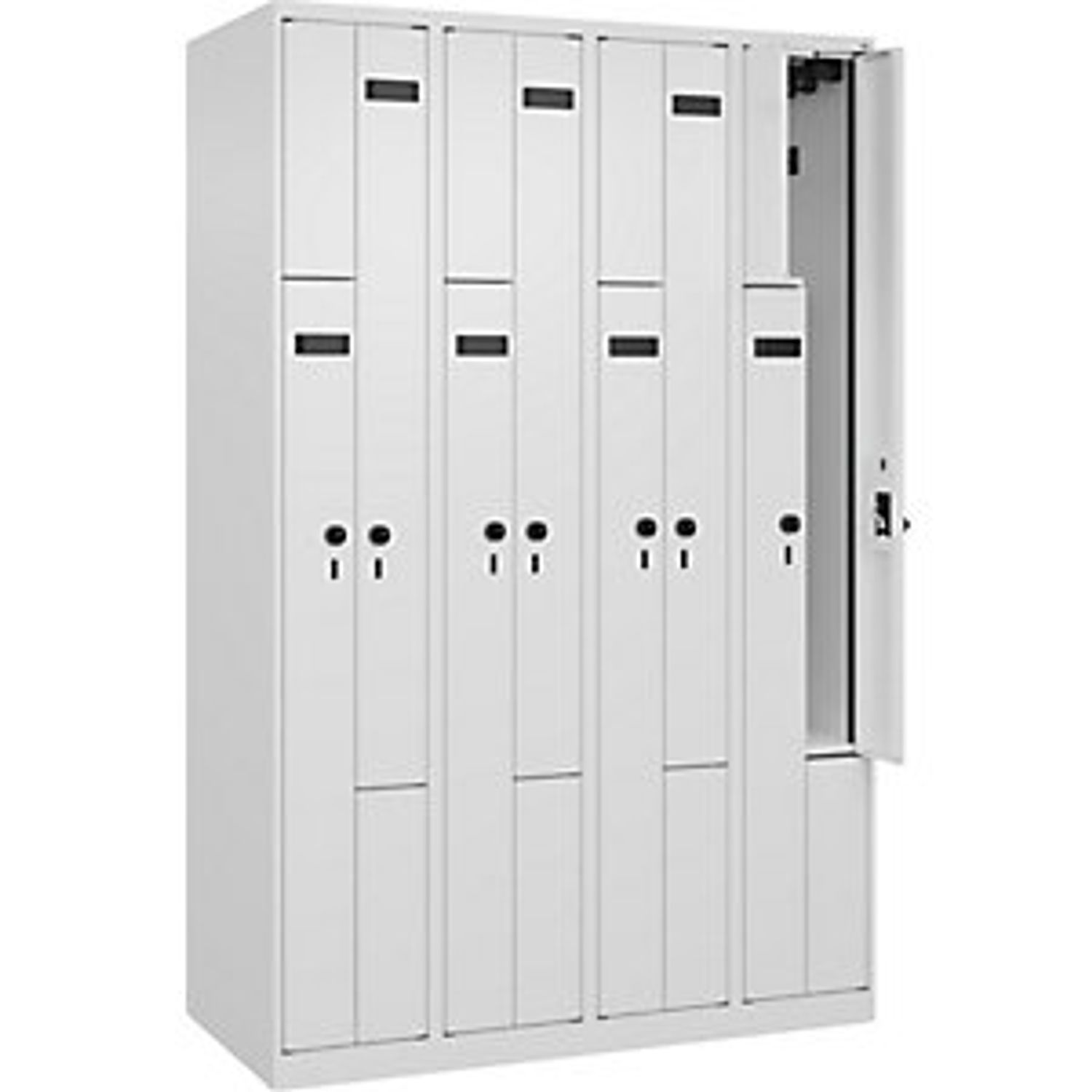 EUROKRAFTpro Evolo Plus Z-locker 4 Compartments White W 1200mm 8 Compartments wi