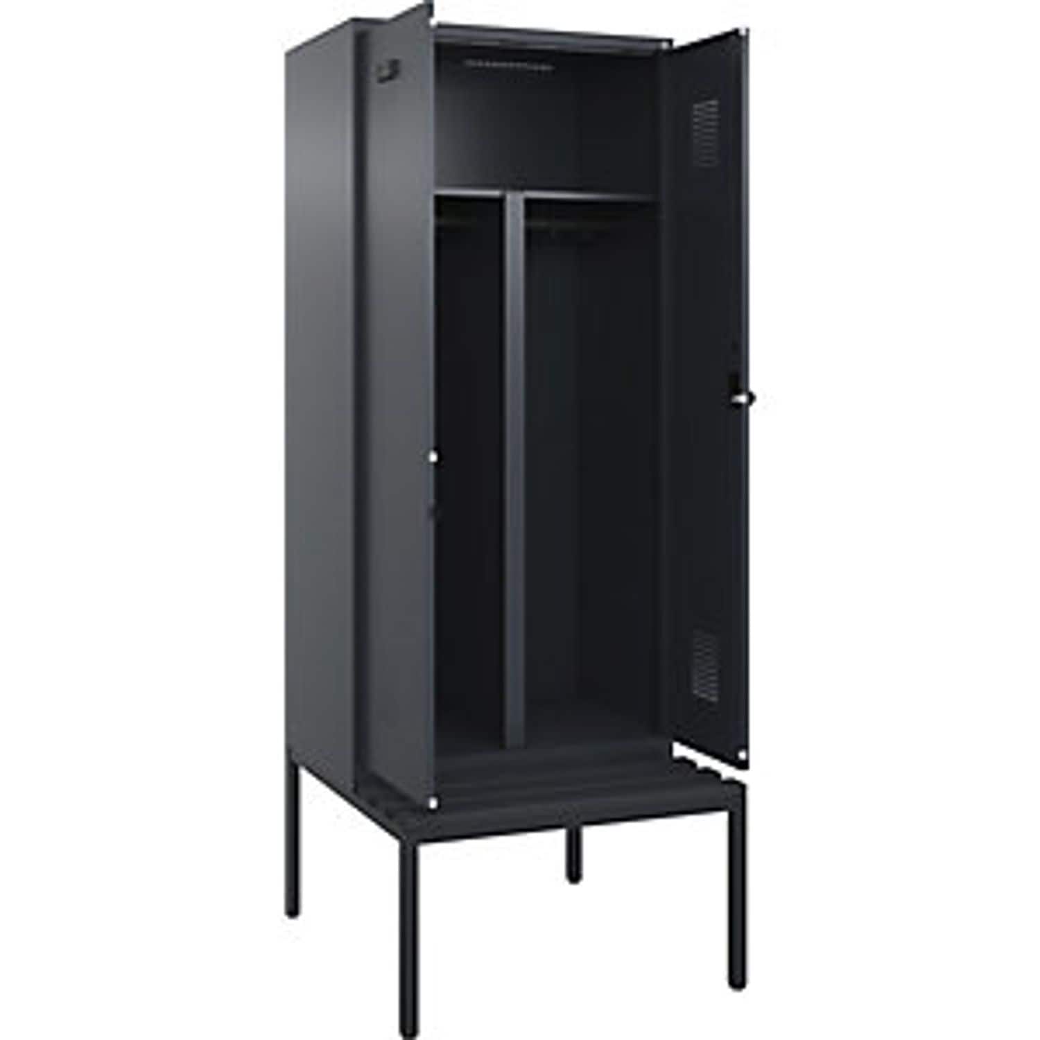 EUROKRAFTpro Fydor Locker 2 Compartments Blue Grey/light Grey W 600mm 2 Compartm