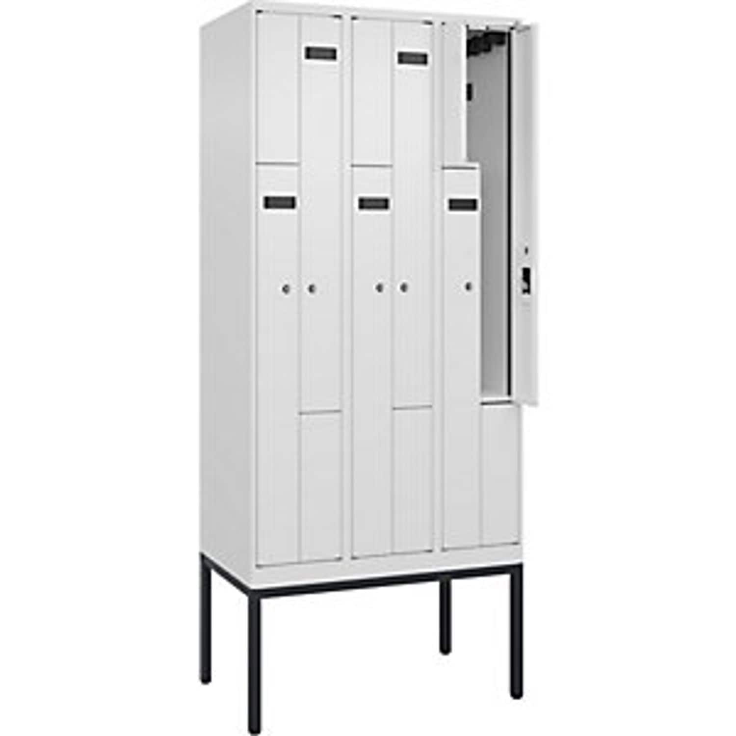 EUROKRAFTpro Evolo Plus Z-locker 3 Compartments White W 900mm 6 Compartments wit