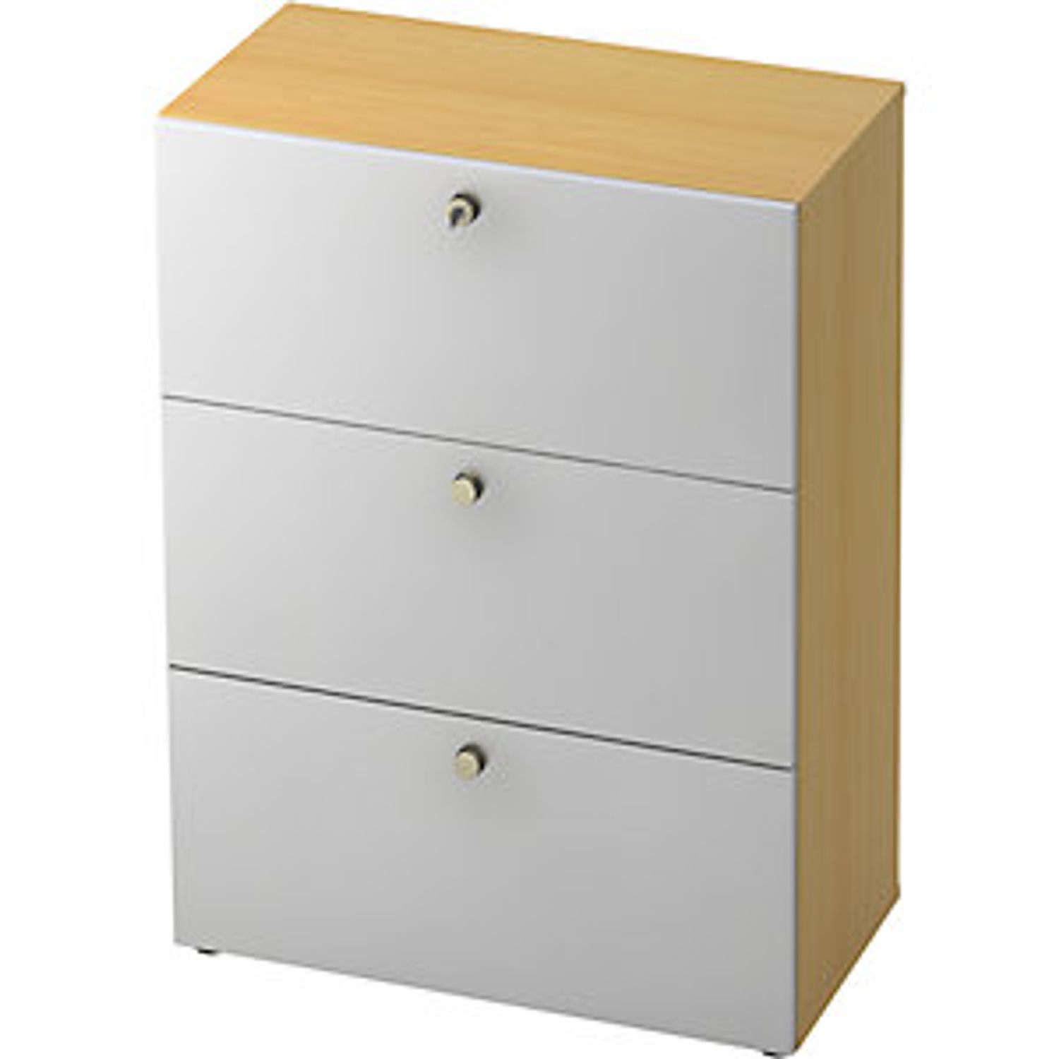 EUROKRAFTpro Suspension File Cabinet HxWxD 1100 x 800 x 420mm Beech/aluminium Si