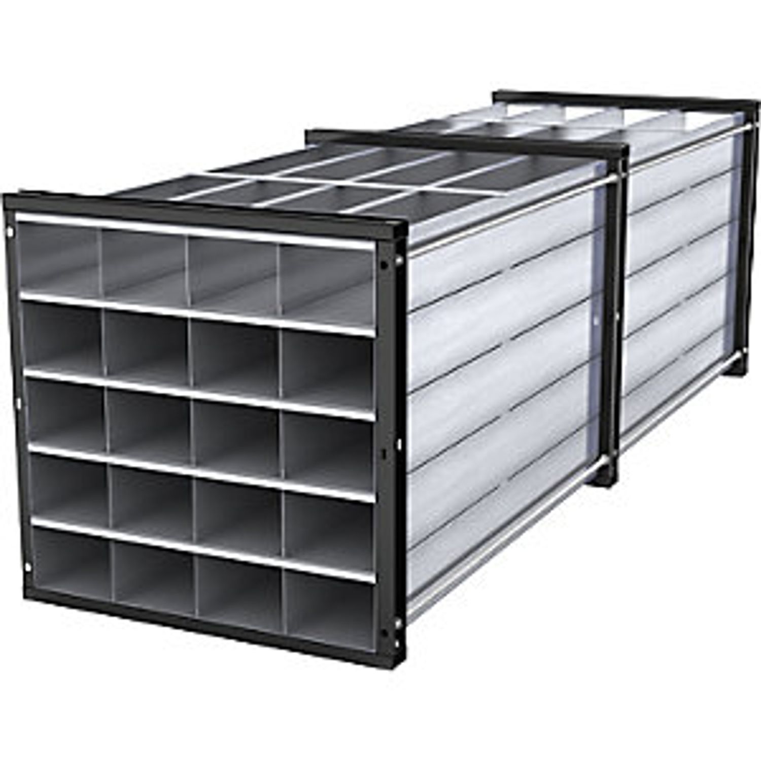 EUROKRAFTpro Classic Plus Clothes Locker 3 Compartments Light Grey/grey W 1200mm