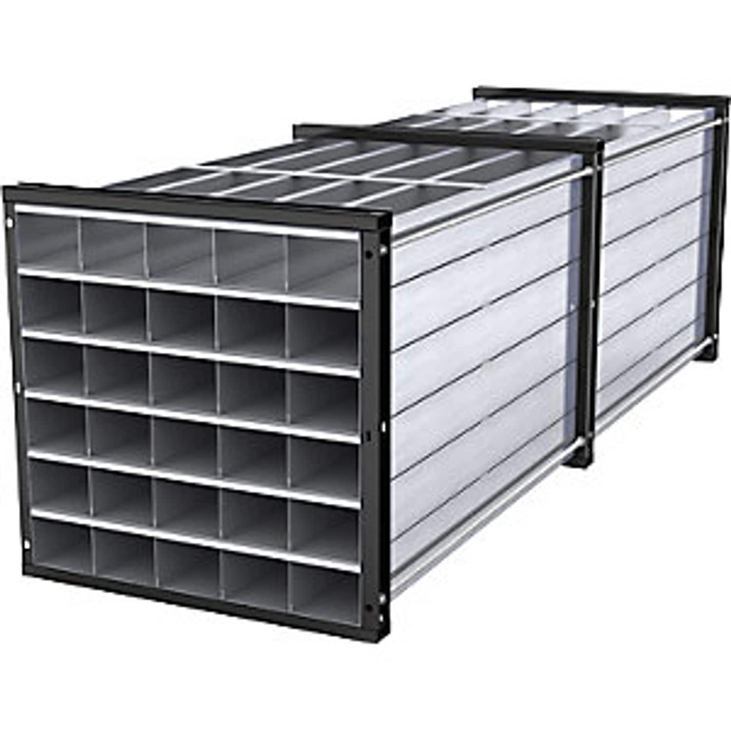 EUROKRAFTpro Classic Plus Clean and Dirty Clothes Locker 2 Compartments Light Gr
