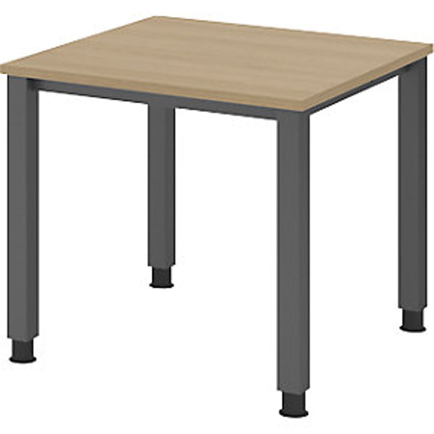 EUROKRAFTpro Desk 4-legged Frame Width 800mm Graphite/oak
